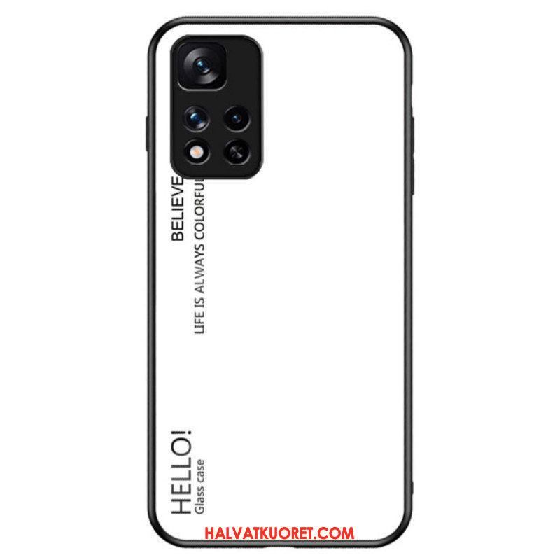 Case Xiaomi Redmi Note 11 Pro Plus 5G Karkaistu Lasi Hello