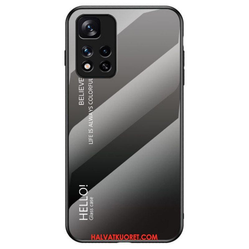 Case Xiaomi Redmi Note 11 Pro Plus 5G Karkaistu Lasi Hello