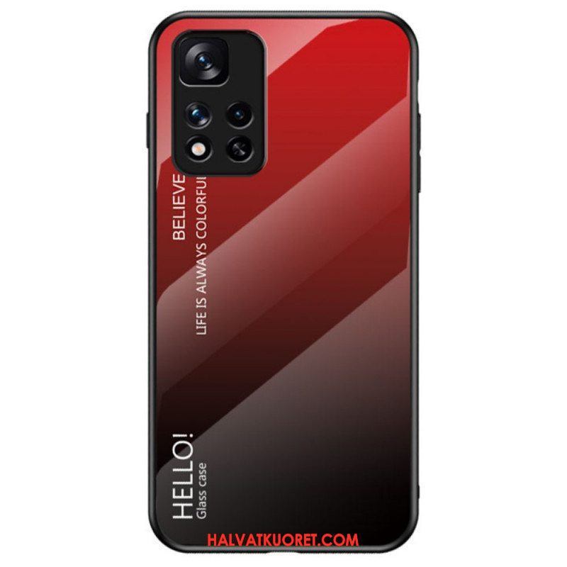 Case Xiaomi Redmi Note 11 Pro Plus 5G Karkaistu Lasi Hello