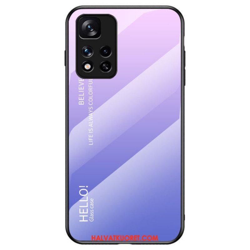 Case Xiaomi Redmi Note 11 Pro Plus 5G Karkaistu Lasi Hello