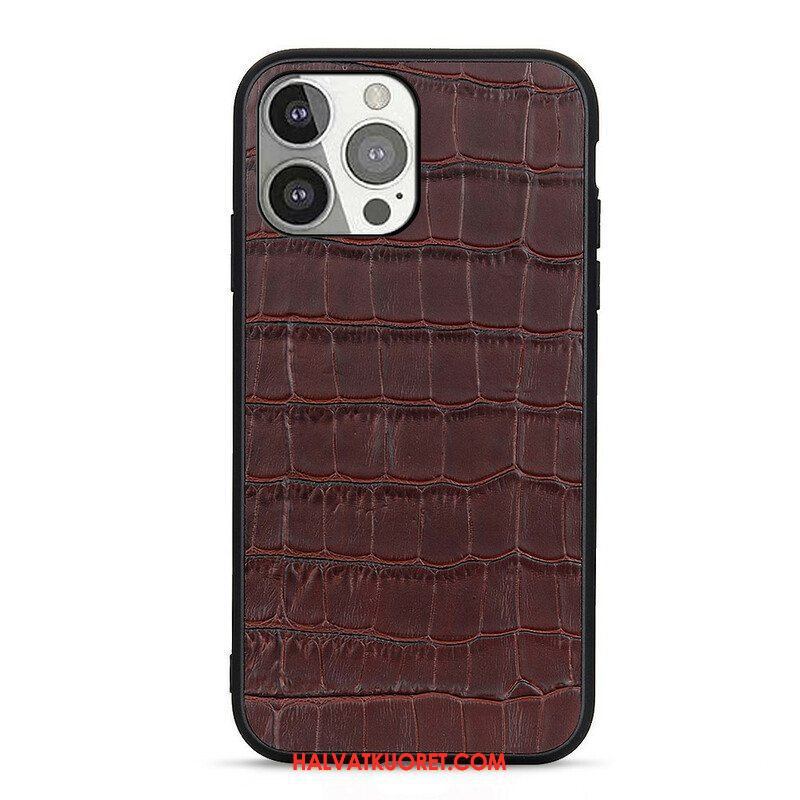 Case iPhone 13 Pro Aito Crocodile Texture -nahka