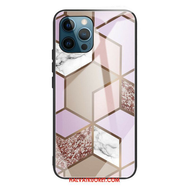 Case iPhone 13 Pro Geometria Marmori Karkaistu Lasi