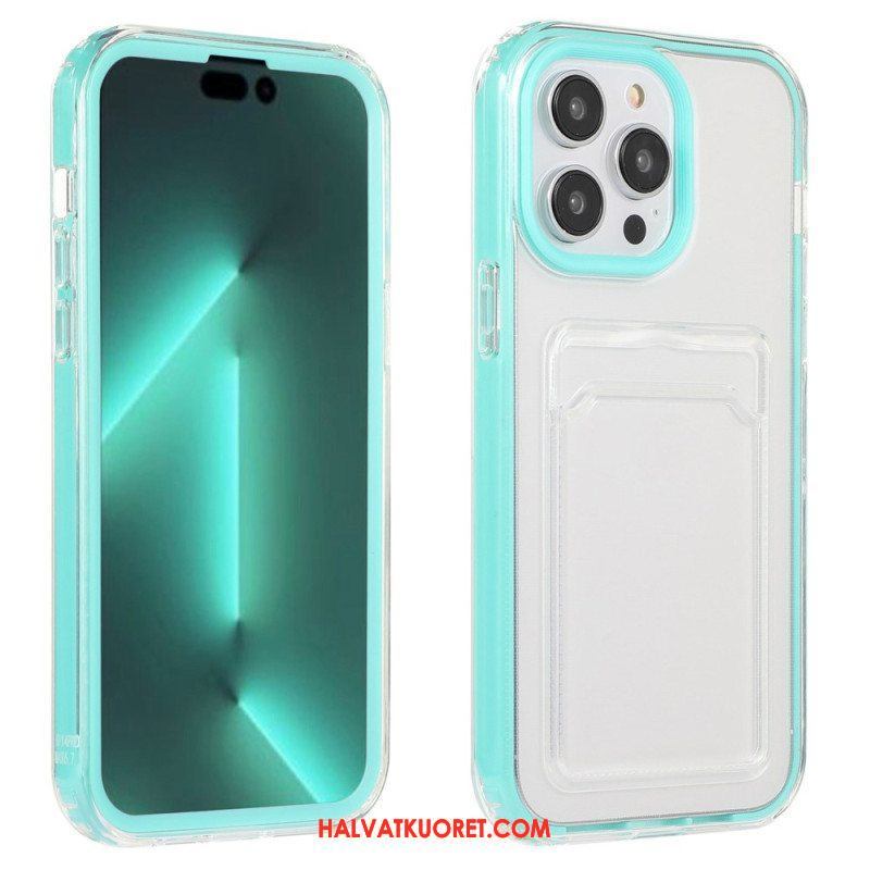 Case iPhone 14 Pro Läpinäkyvä Korttikotelo