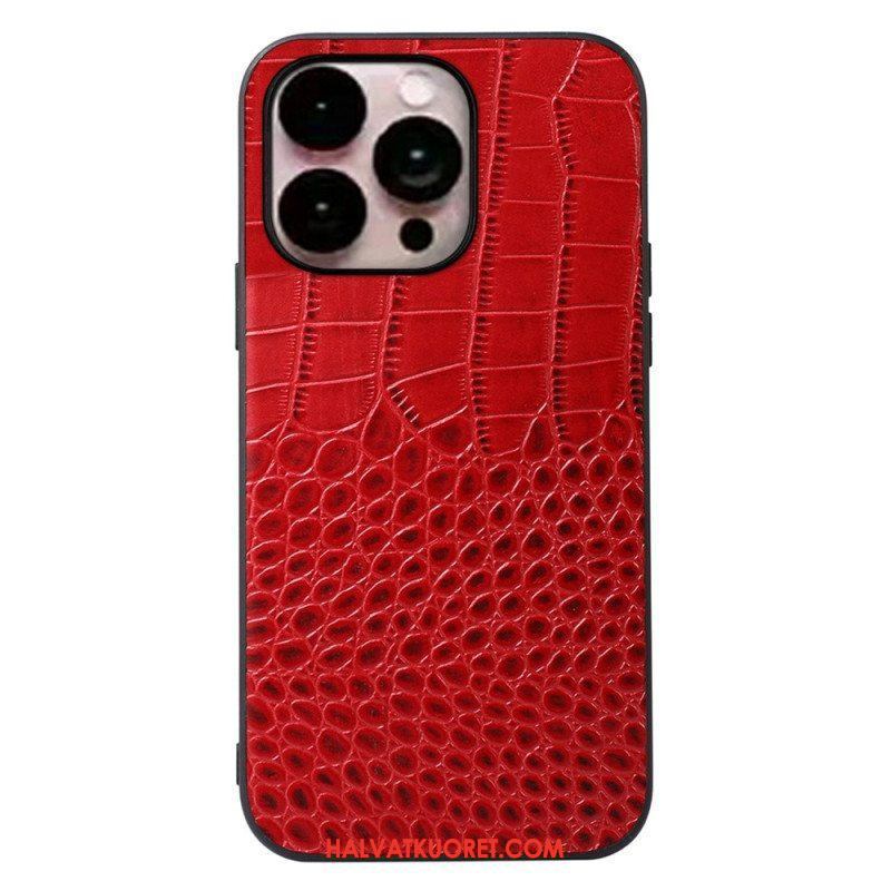 Case iPhone 14 Pro Max Aito Crocodile Texture -nahka