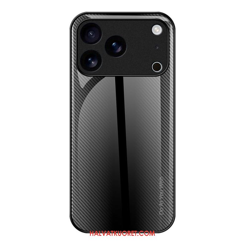 Case iPhone 17 Pro Puhelinkuoret Hiilikuitukarkaistu Lasi