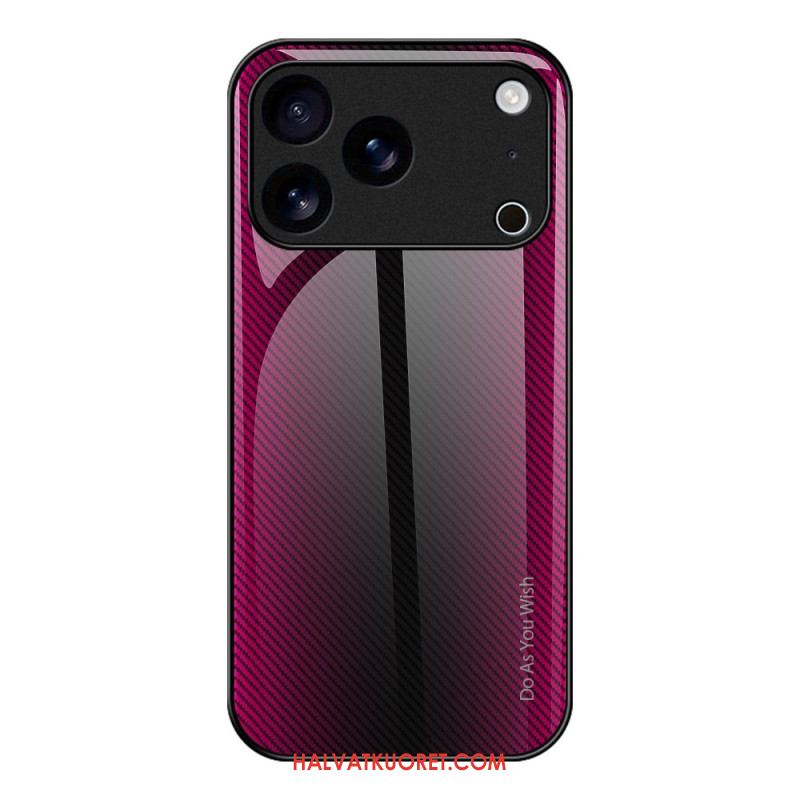 Case iPhone 17 Pro Puhelinkuoret Hiilikuitukarkaistu Lasi