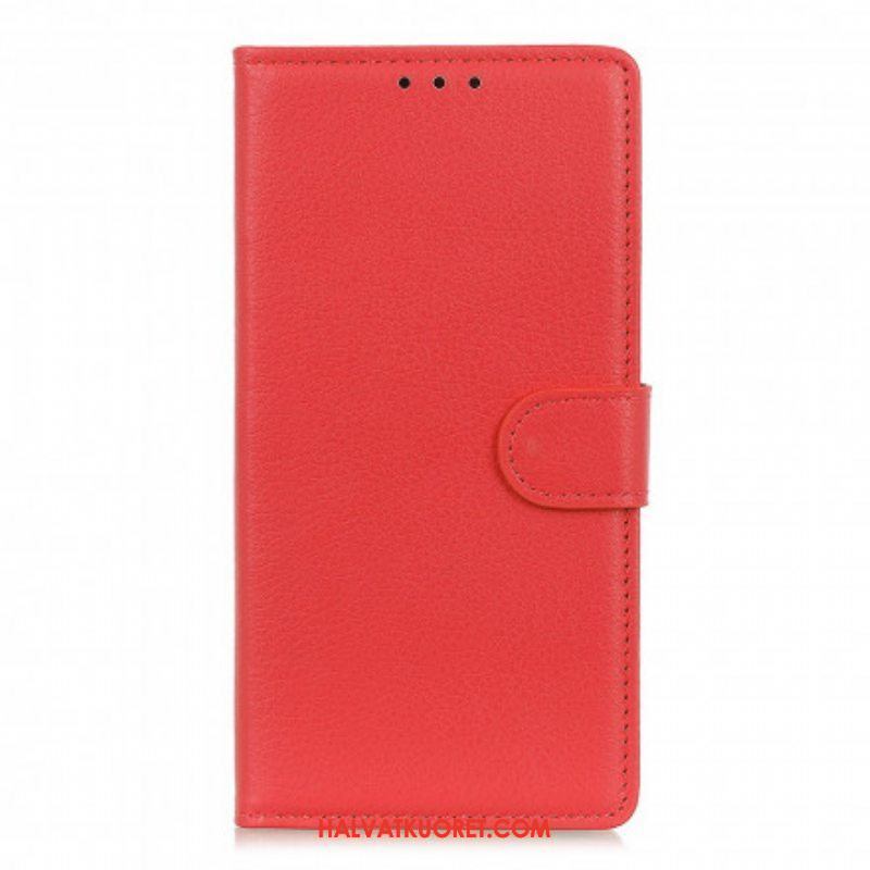 Flip Case Moto G50 Perinteinen Litchi Faux Leather