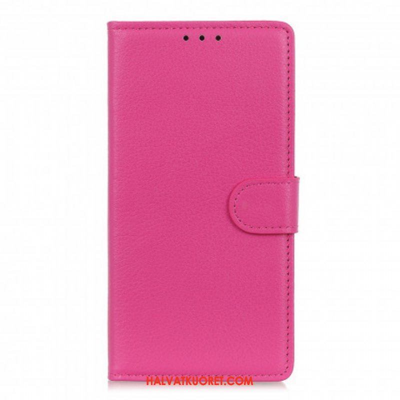 Flip Case Moto G50 Perinteinen Litchi Faux Leather