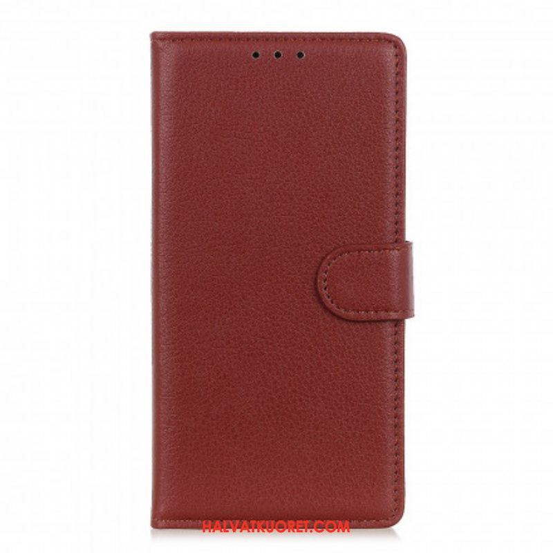 Flip Case Moto G50 Perinteinen Litchi Faux Leather