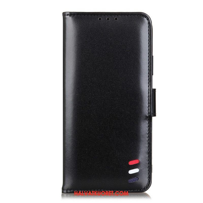 Flip Case OnePlus 10 Pro 5G Kolmivärinen Nahkaefekti