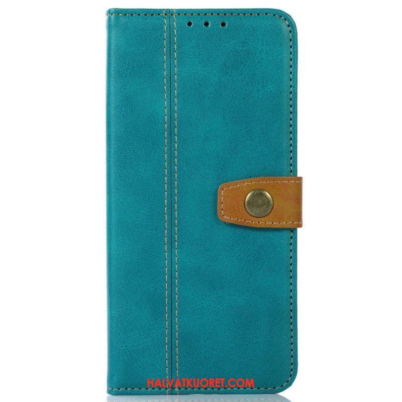 Flip Case OnePlus Nord CE 2 5G Keinonahkaa Napilla