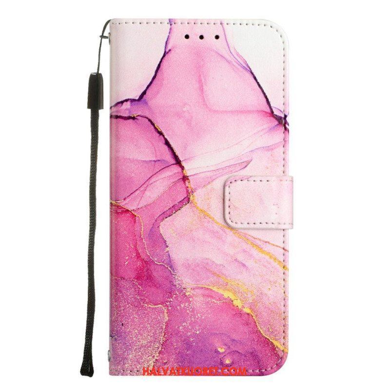 Flip Case OnePlus Nord CE 2 5G Suojaketju Kuori Strip Marble