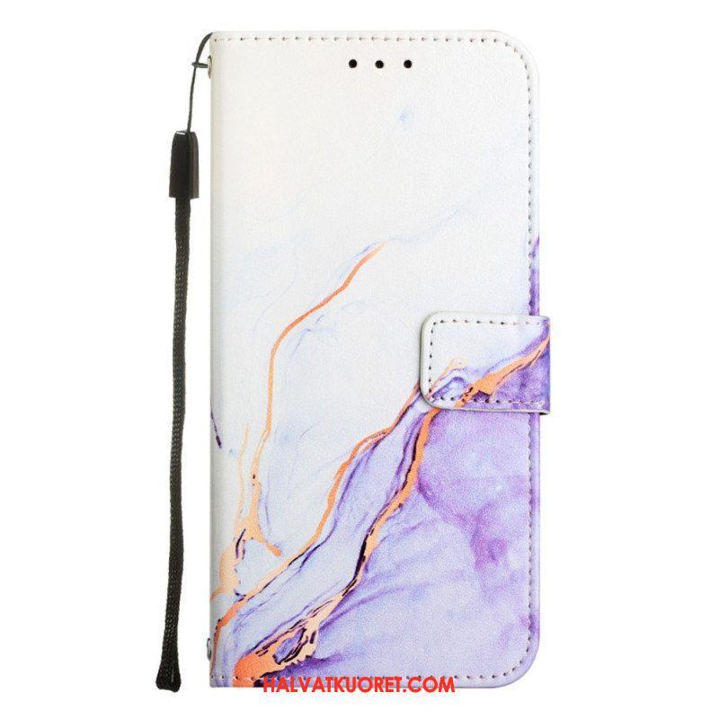 Flip Case OnePlus Nord CE 2 5G Suojaketju Kuori Strip Marble