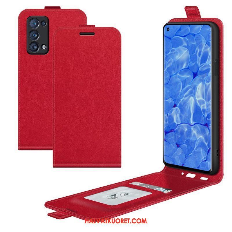 Flip Case Oppo Reno 6 Pro 5G Klassinen Litsi Texture Pystysuora Sulkeminen