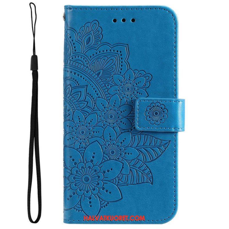 Flip Case Oppo Reno 8 Pro Suojaketju Kuori Strappy Kukka