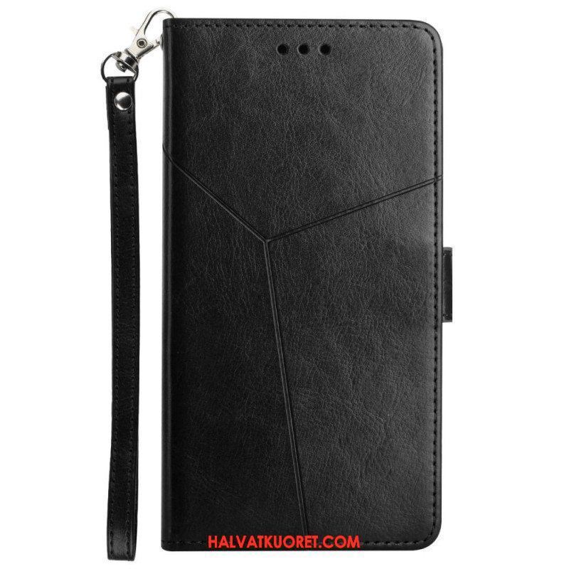 Flip Case Samsung Galaxy A13 5G / A04s Tyylikäs Nahkainen Geo Y -design