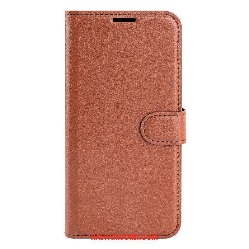 Flip Case Samsung Galaxy A14 / A14 5G Klassinen Keinonahka