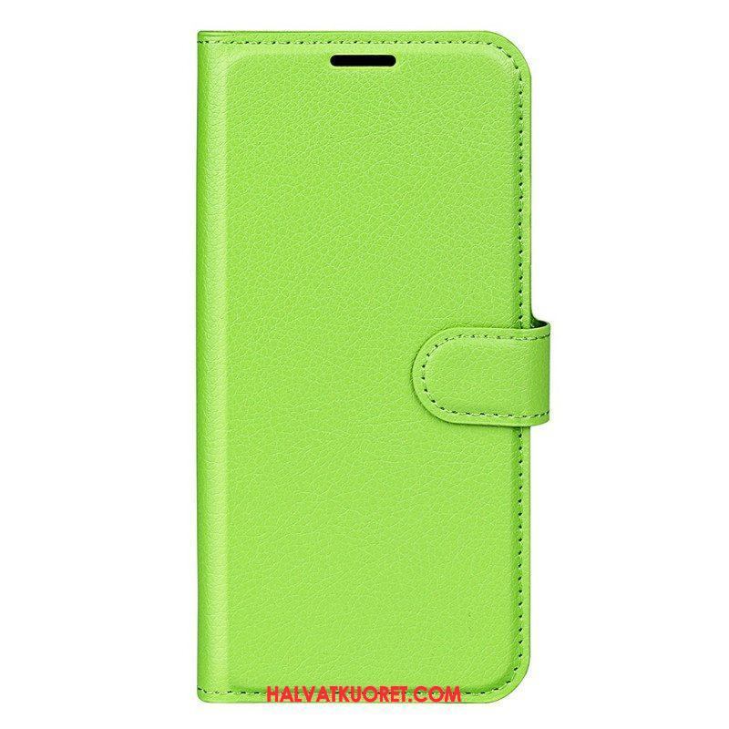 Flip Case Samsung Galaxy A14 / A14 5G Klassinen Keinonahka