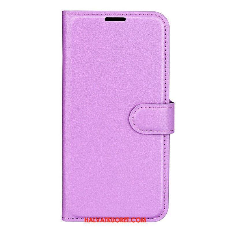 Flip Case Samsung Galaxy A14 / A14 5G Klassinen Keinonahka