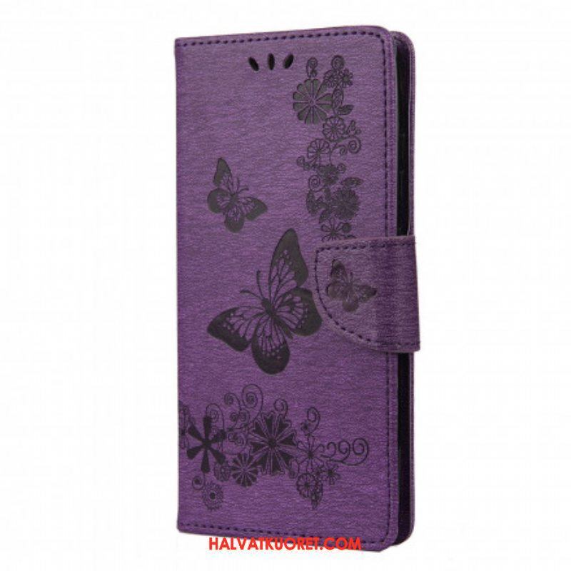Flip Case Samsung Galaxy A52 4G / A52 5G / A52s 5G Suojaketju Kuori Upeat Hihnaperhoset