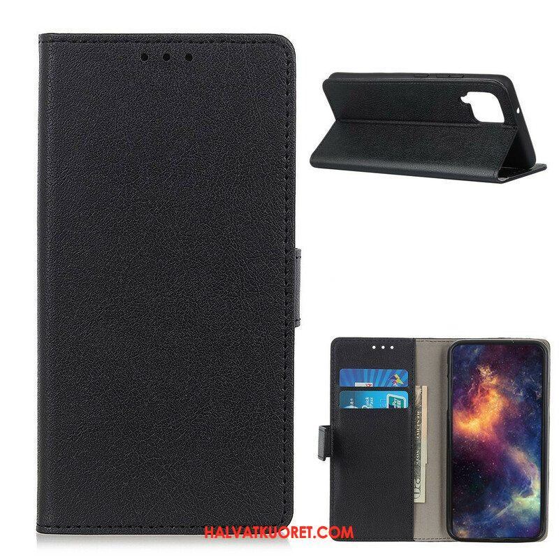 Flip Case Samsung Galaxy M12 / A12 Klassinen Nahkaefekti