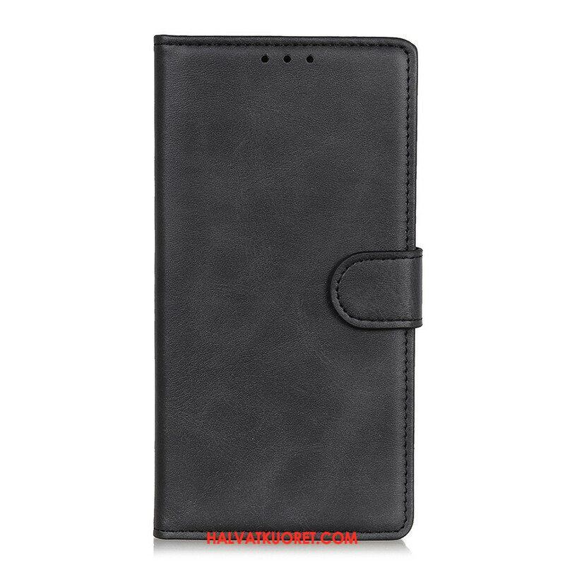 Flip Case Samsung Galaxy M12 / A12 Retro Mattanahkaefekti