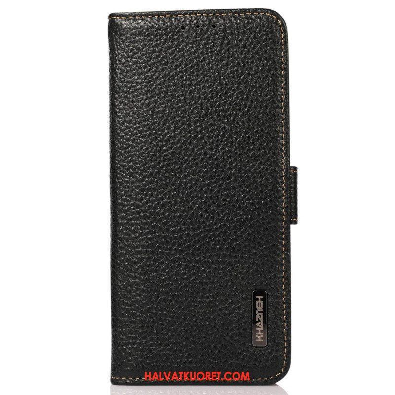 Flip Case Samsung Galaxy M13 Litsi Nahka Khazneh Rfid