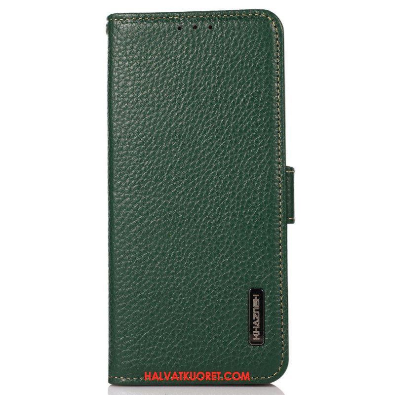 Flip Case Samsung Galaxy M13 Litsi Nahka Khazneh Rfid