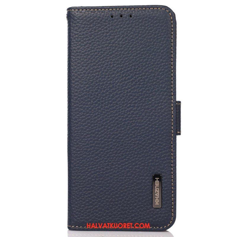 Flip Case Samsung Galaxy M13 Litsi Nahka Khazneh Rfid