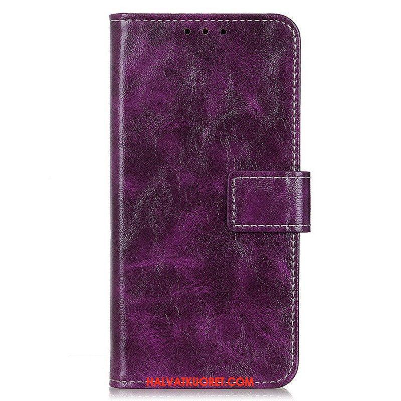 Flip Case Samsung Galaxy M23 5G Kiiltävä Tekonahka