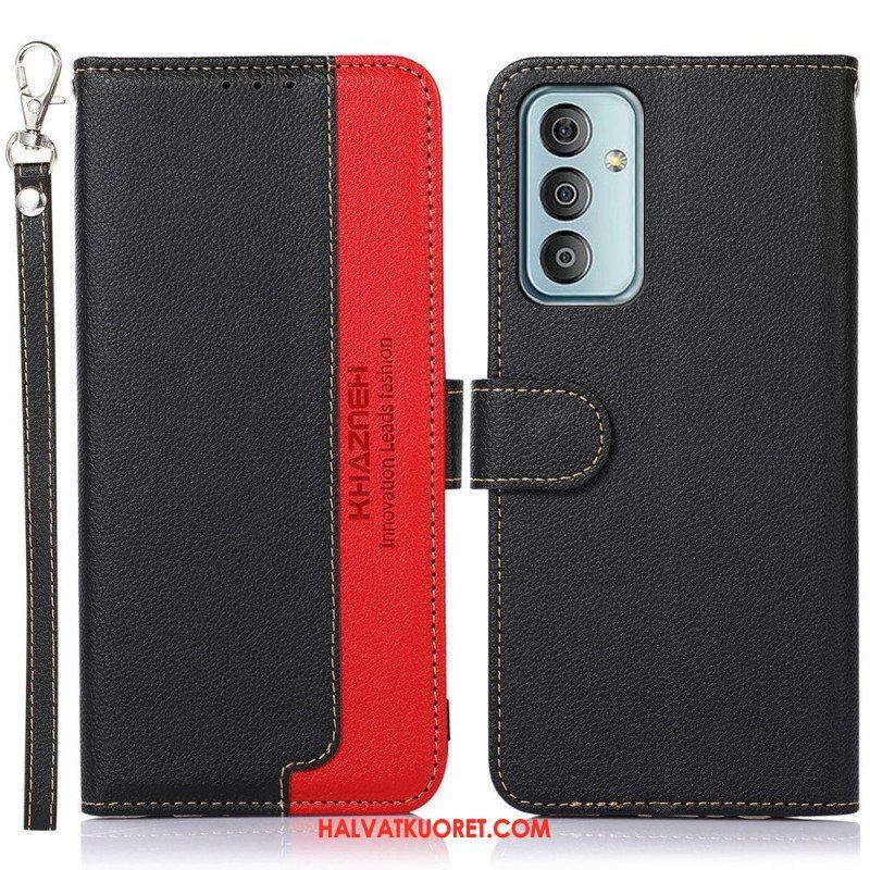 Flip Case Samsung Galaxy M23 5G Litsi Style Rfid Khazneh