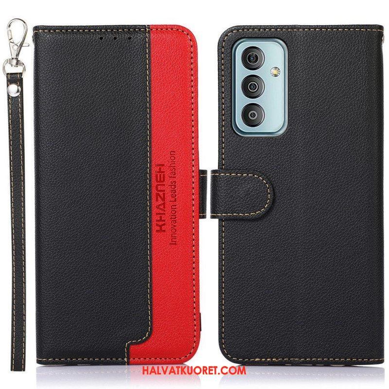 Flip Case Samsung Galaxy M23 5G Litsi Style Rfid Khazneh