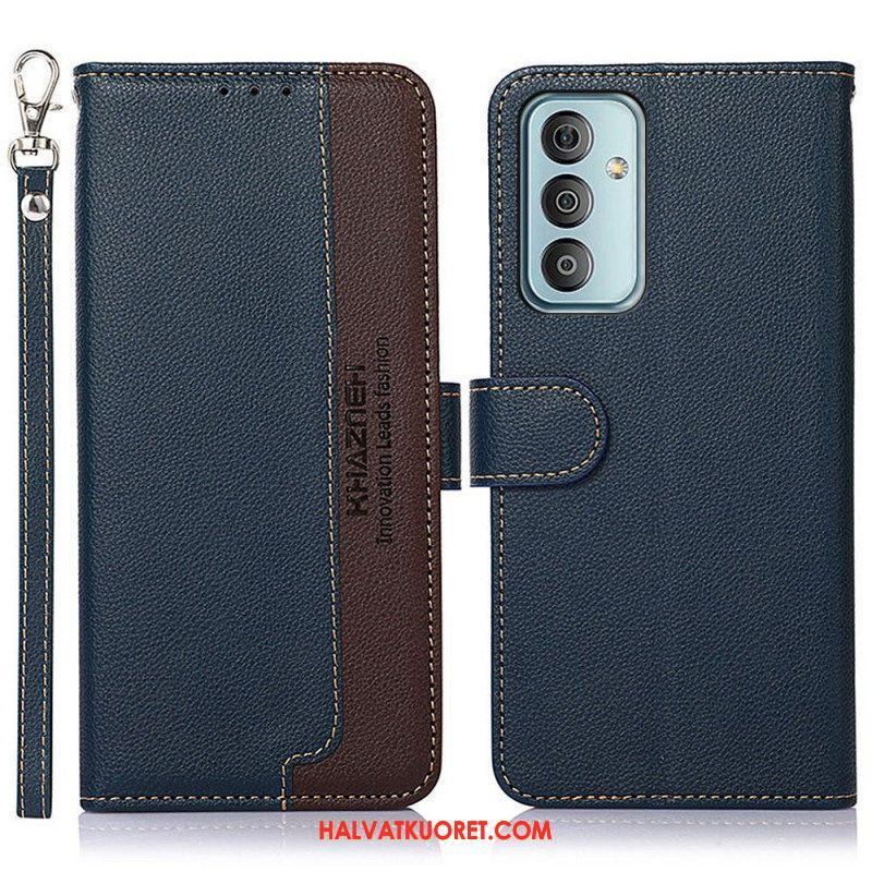 Flip Case Samsung Galaxy M23 5G Litsi Style Rfid Khazneh