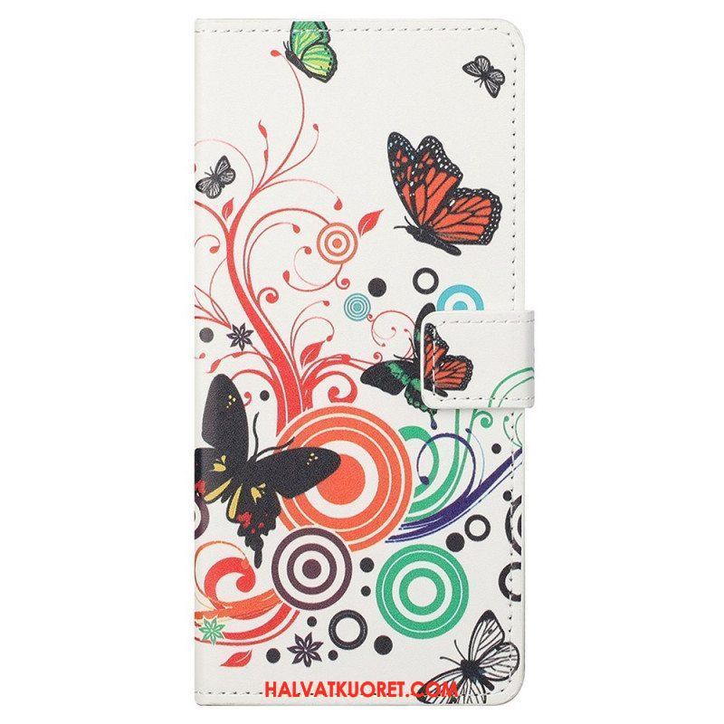 Flip Case Samsung Galaxy M23 5G Perhoset Perhoset