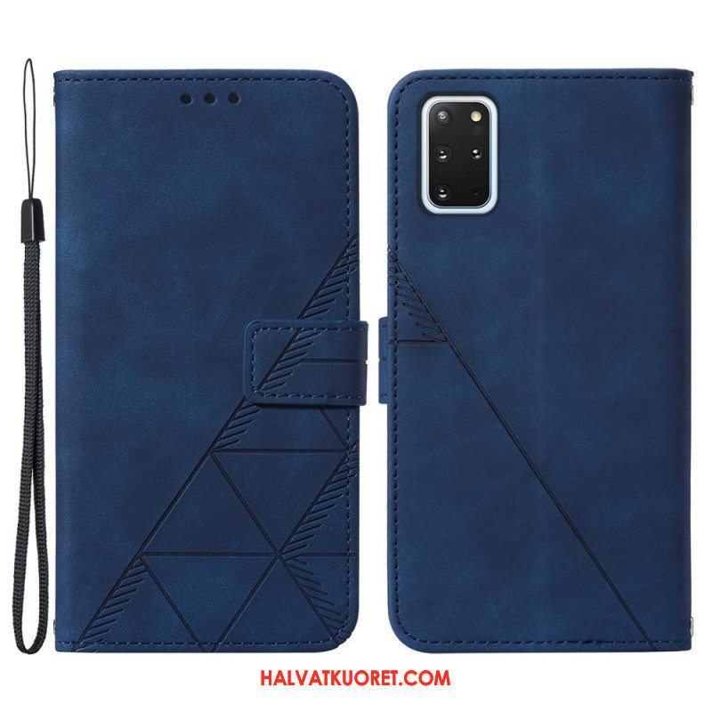 Flip Case Samsung Galaxy S20 Plus / S20 Plus 5G Pyramid-nahkaefekti