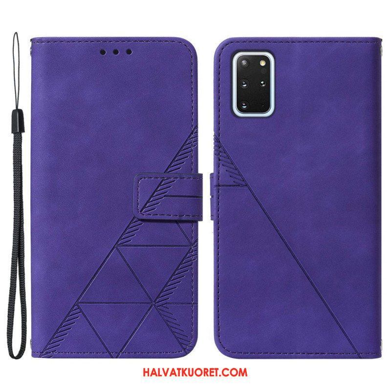 Flip Case Samsung Galaxy S20 Plus / S20 Plus 5G Pyramid-nahkaefekti