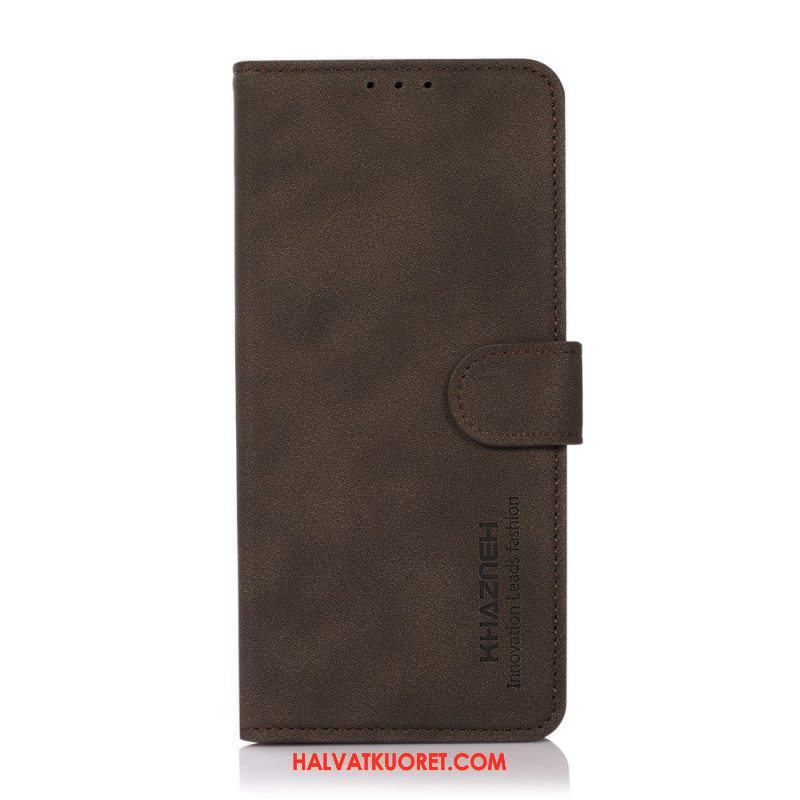 Flip Case Samsung Galaxy S22 Ultra 5G Khazneh Texture Leather Effect