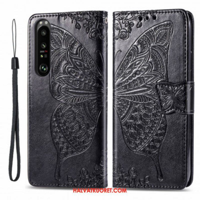 Flip Case Sony Xperia 1 III Puolikkaat Perhoset