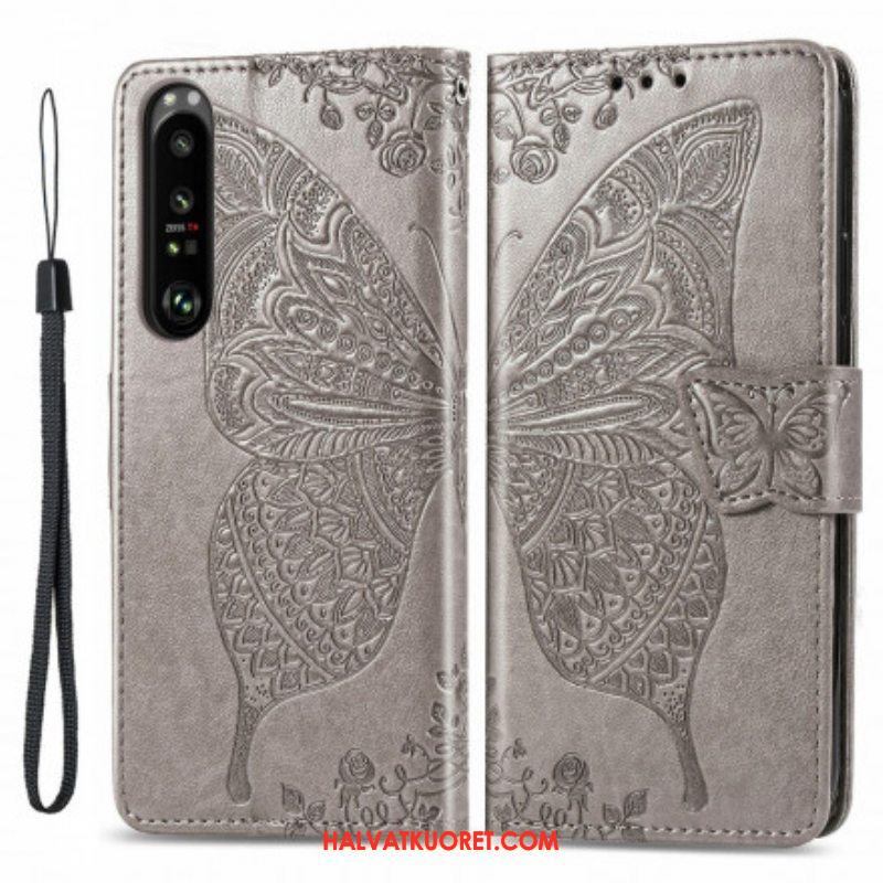 Flip Case Sony Xperia 1 III Puolikkaat Perhoset