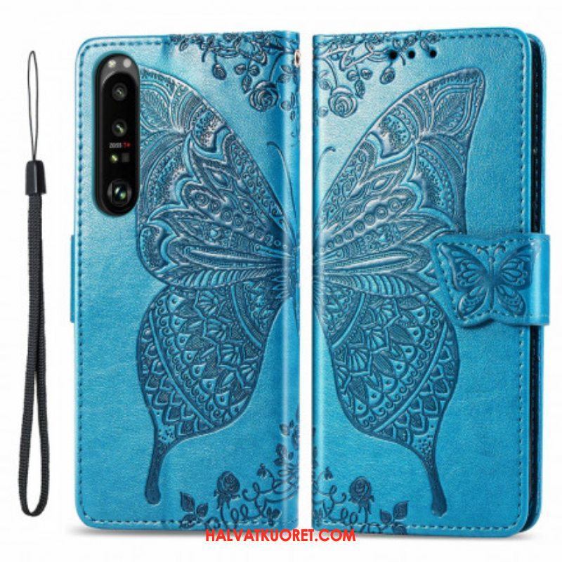 Flip Case Sony Xperia 1 III Puolikkaat Perhoset