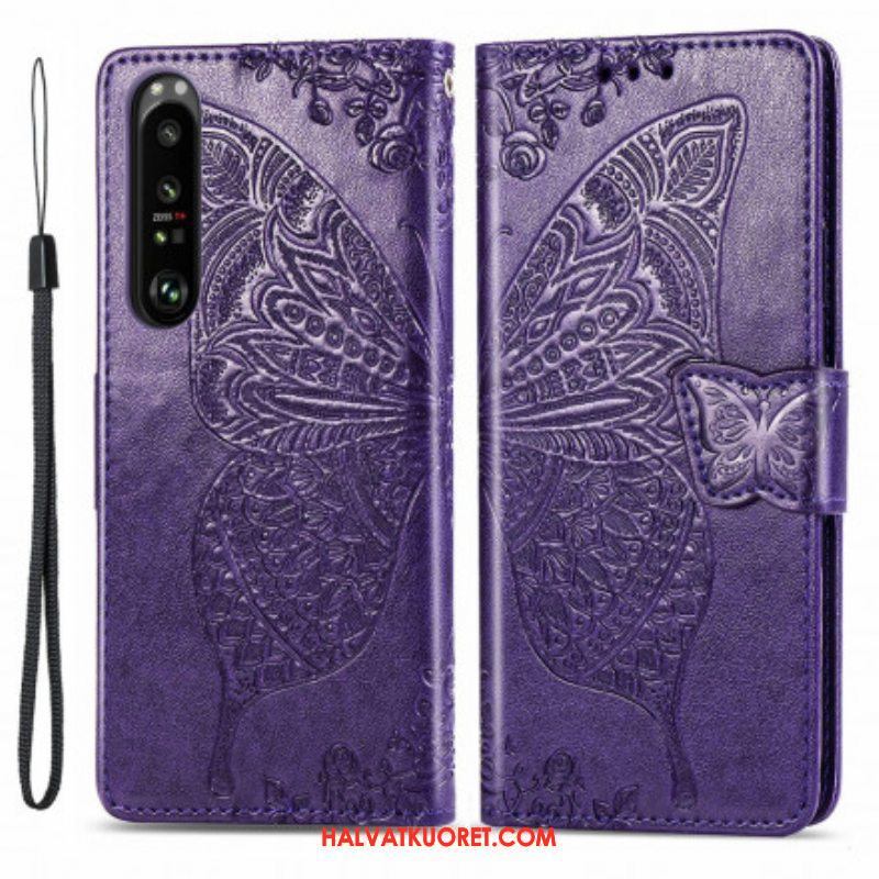 Flip Case Sony Xperia 1 III Puolikkaat Perhoset