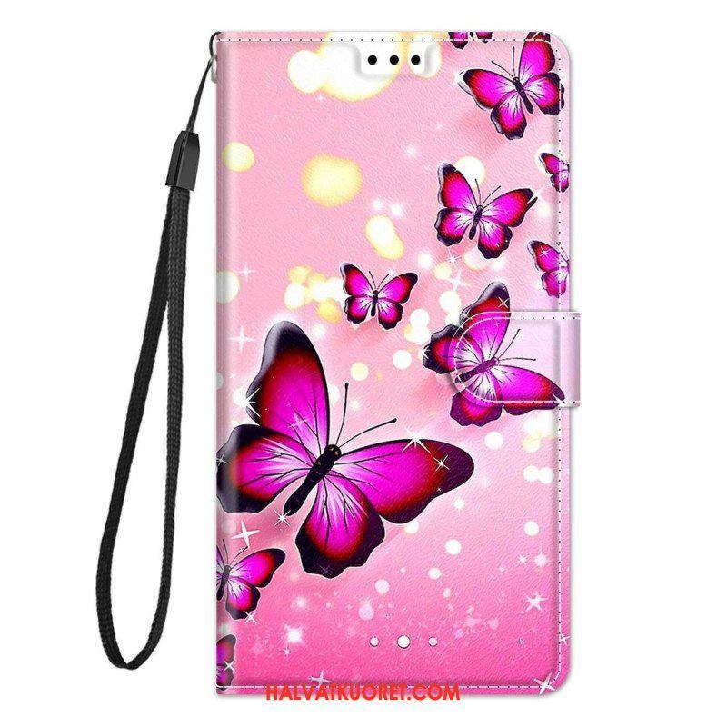 Flip Case Xiaomi 12 / 12X Perhostuuletin Kaulanauhalla