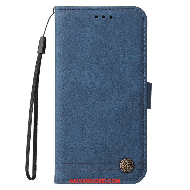 Flip Case Xiaomi 12T / 12T Pro Koristeellinen Niitti Ja Kaulanauha