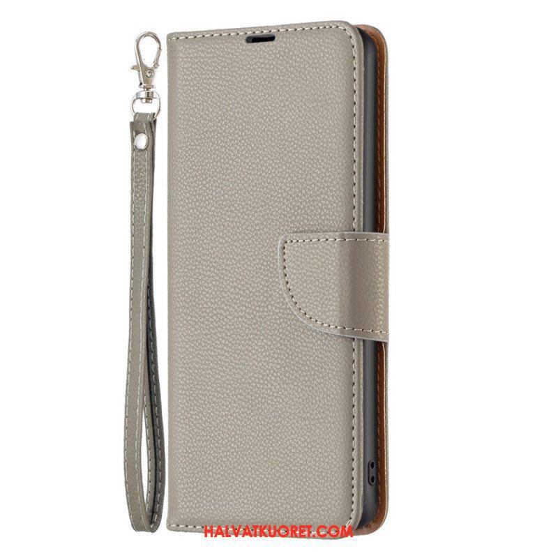 Flip Case Xiaomi 12T / 12T Pro Suojaketju Kuori Strappy Litchi Leather Style