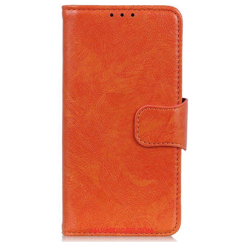 Flip Case Xiaomi 13 Lite Halkaistu Nappan Nahka