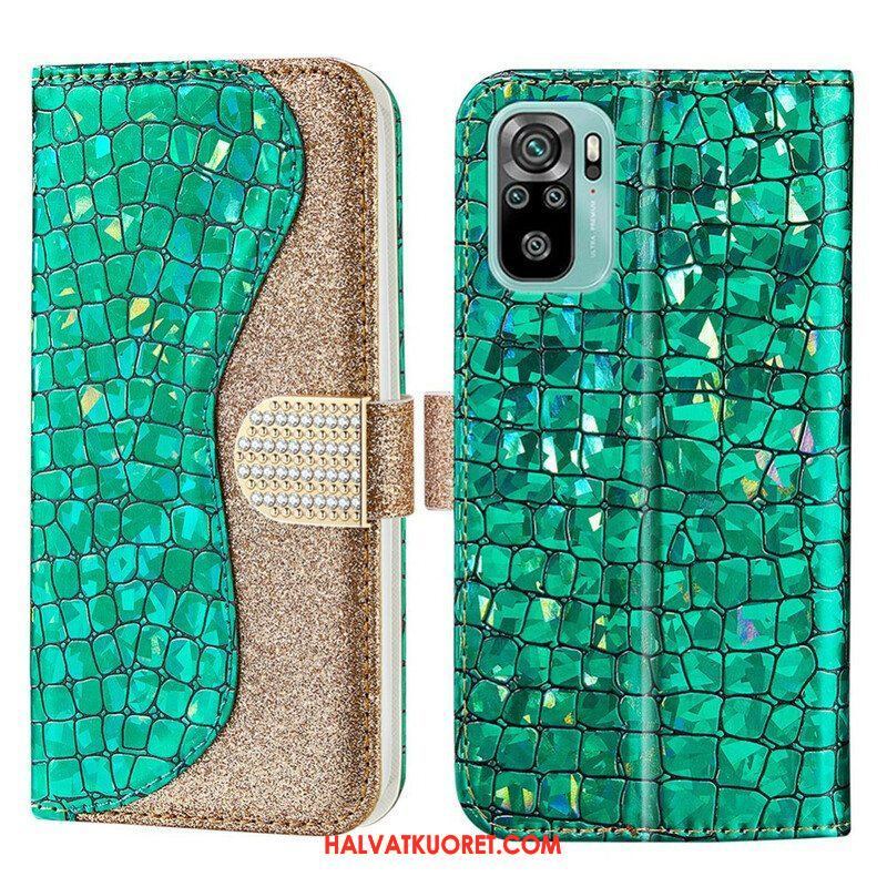 Flip Case Xiaomi Redmi Note 10 / 10S Croco Diamonds