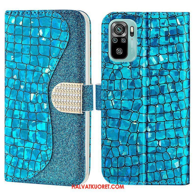 Flip Case Xiaomi Redmi Note 10 / 10S Croco Diamonds