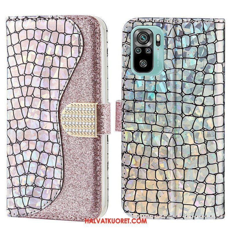 Flip Case Xiaomi Redmi Note 10 / 10S Croco Diamonds