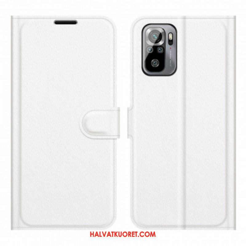 Flip Case Xiaomi Redmi Note 10 / 10S Tyylikäs Nahkainen Magneettilukko