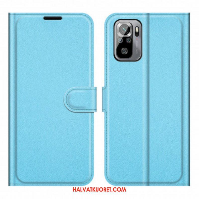 Flip Case Xiaomi Redmi Note 10 / 10S Tyylikäs Nahkainen Magneettilukko